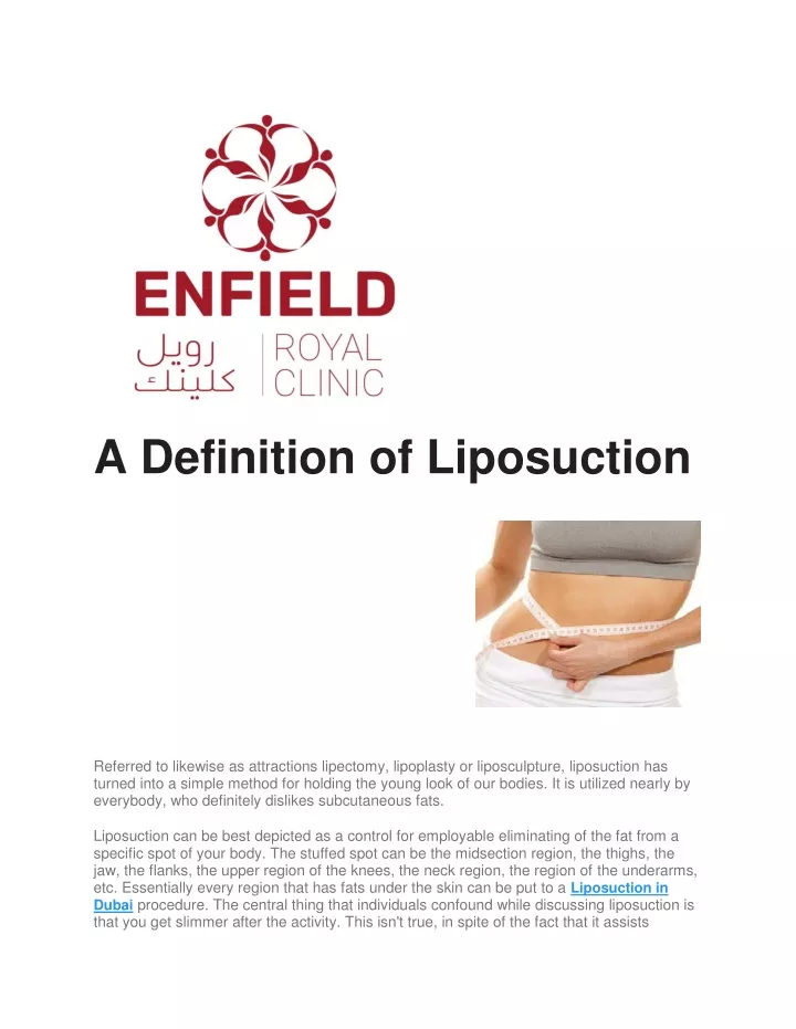 a definition of liposuction