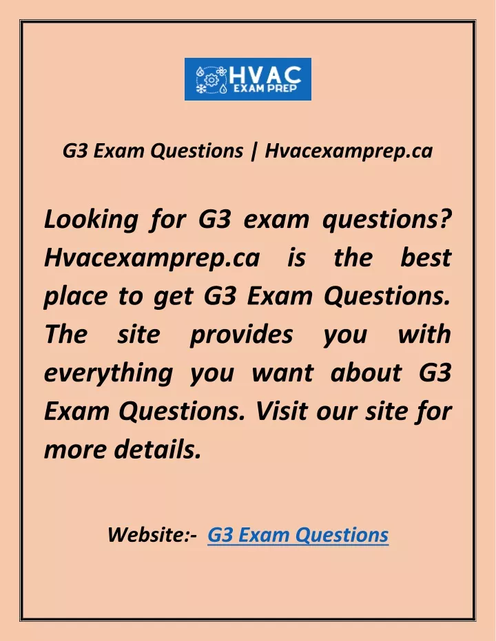 g3 exam questions hvacexamprep ca