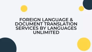 Foreign Language & Document Translation Services by Languages Unlimited