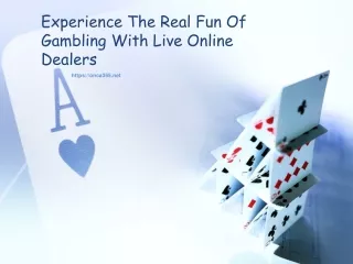 experience the real fun of gambling with live online dealers
