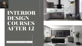 interior design courses after 12