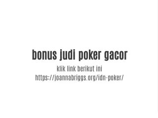bonus judi poker gacor klik link berikut