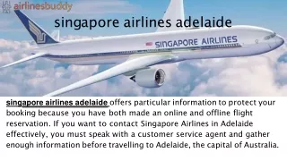 The Ultimate Deal On SINGAPORE AIRLINES ADELAIDE