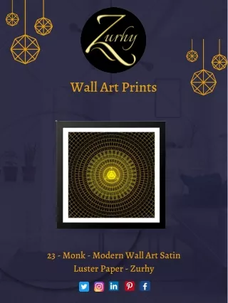 23 - Monk - Modern Wall Art Satin Luster Paper - Zurhy