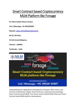 smart contract based cryptocurrency smart