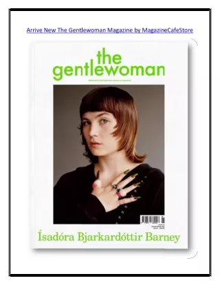 Arrive New The Gentlewoman Magazine by MagazineCafeStore