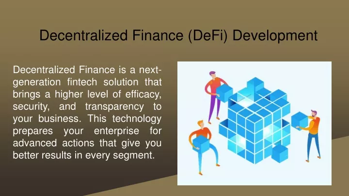 decentralized finance defi development