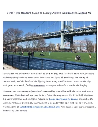 Luxury Apartments Queens - ASTORIA WEST