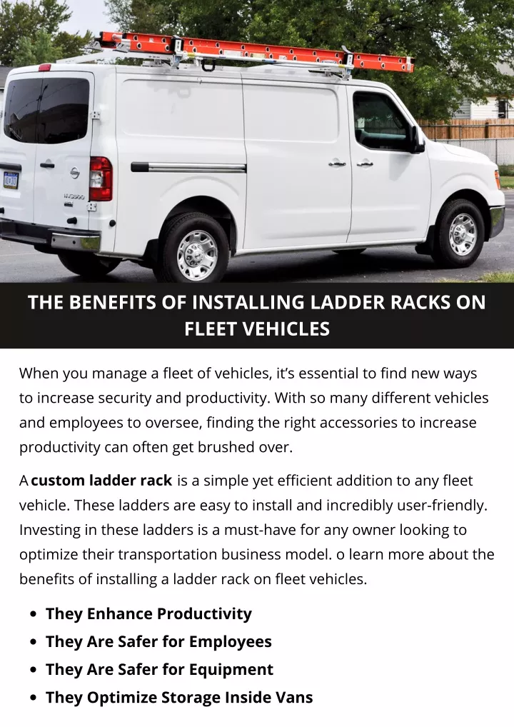 the benefits of installing ladder racks on fleet