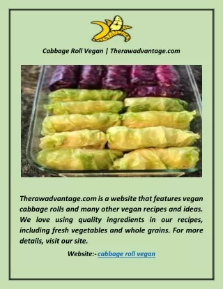 Cabbage Roll Vegan | Therawadvantage.com