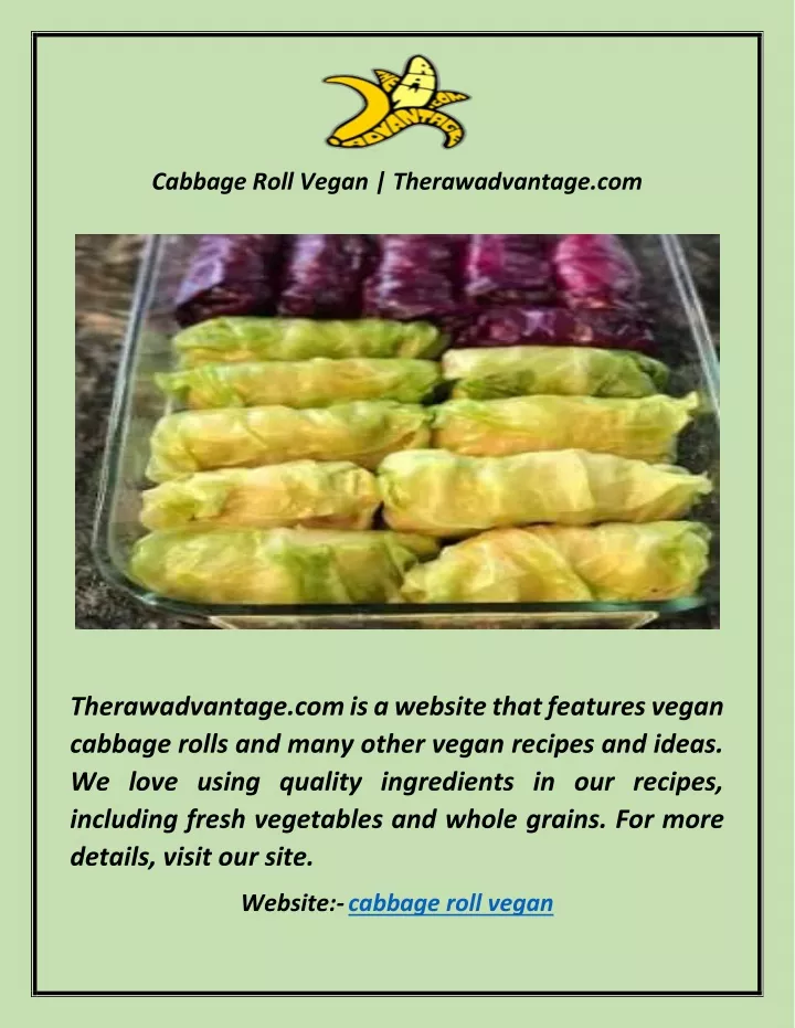 cabbage roll vegan therawadvantage com