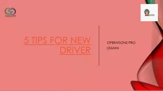 5 tips for new driver