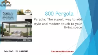 800 pergola