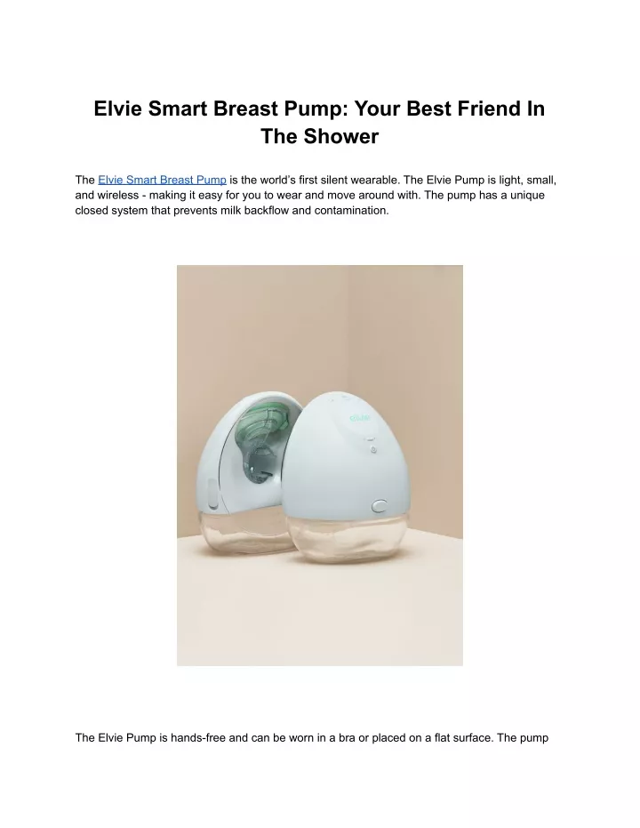 elvie smart breast pump your best friend