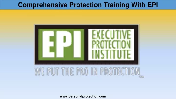 comprehensive protection training with epi