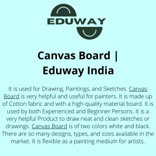 canvas board eduway india