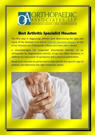 Best Arthritis Specialist Houston