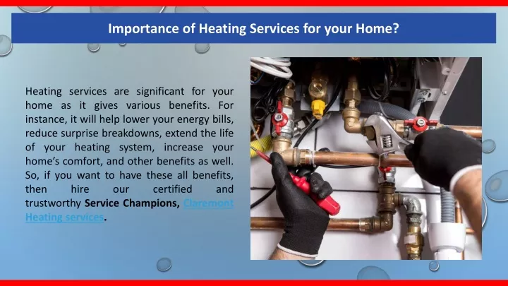 importance of heating services for your home