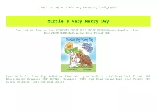 {Read Online} Murtle's Very Merry Day 'Full_Pages'