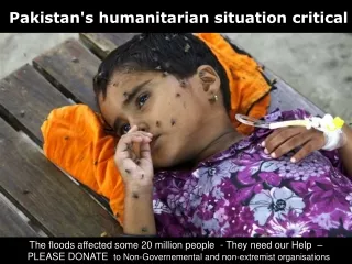 pakistan s humanitarian situation critical