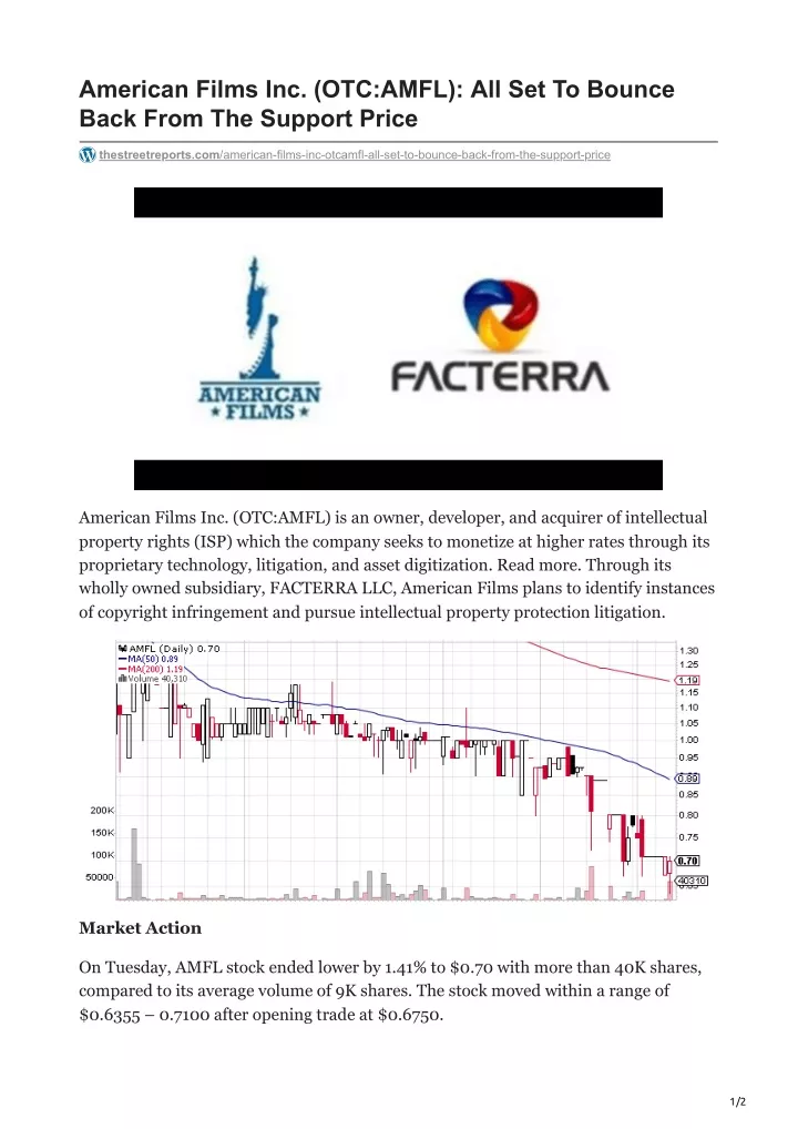 american films inc otc amfl all set to bounce