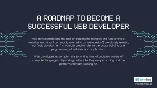 a roadmap to become a successful web developer