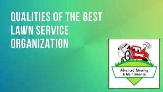 Qualities of the Best Lawn Service Organization