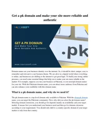 get a pk domain and make your site more reliable