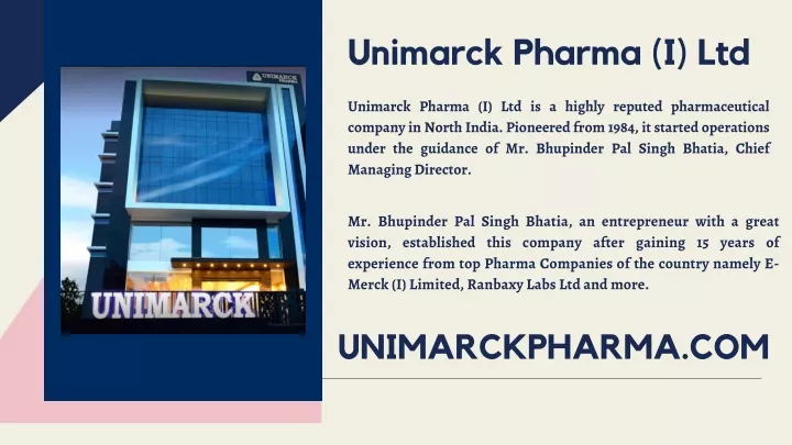 unimarck pharma i ltd