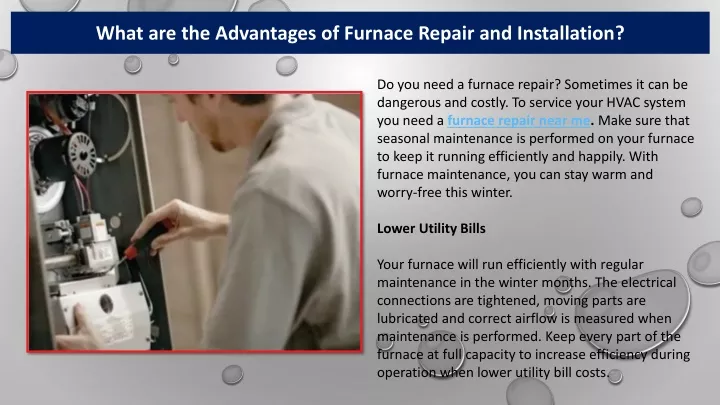 what are the advantages of furnace repair