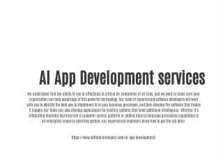 AI App Development services