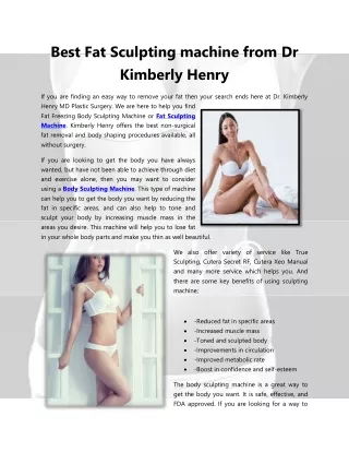 Dr. Kimberly Henry MD Plastic Surgery