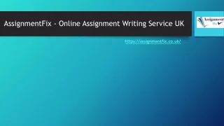 AssignmentFix - Online Assignment Writing Service UK