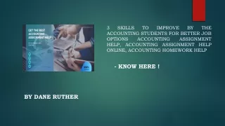 3 SKILLS TO IMPROVE BY THE ACCOUNTING STUDENTS FOR BETTER JOB OPTIONS ACCOUNTING