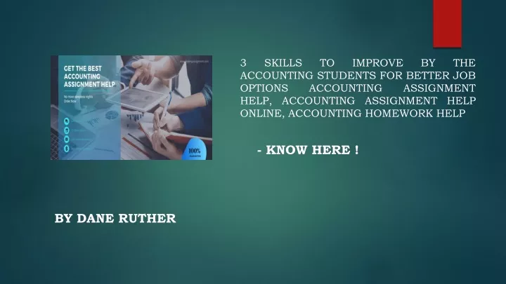 3 skills to improve by the accounting students