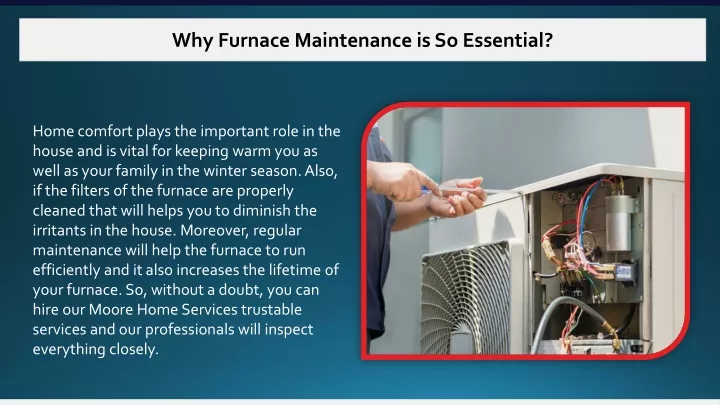 why furnace maintenance is so essential