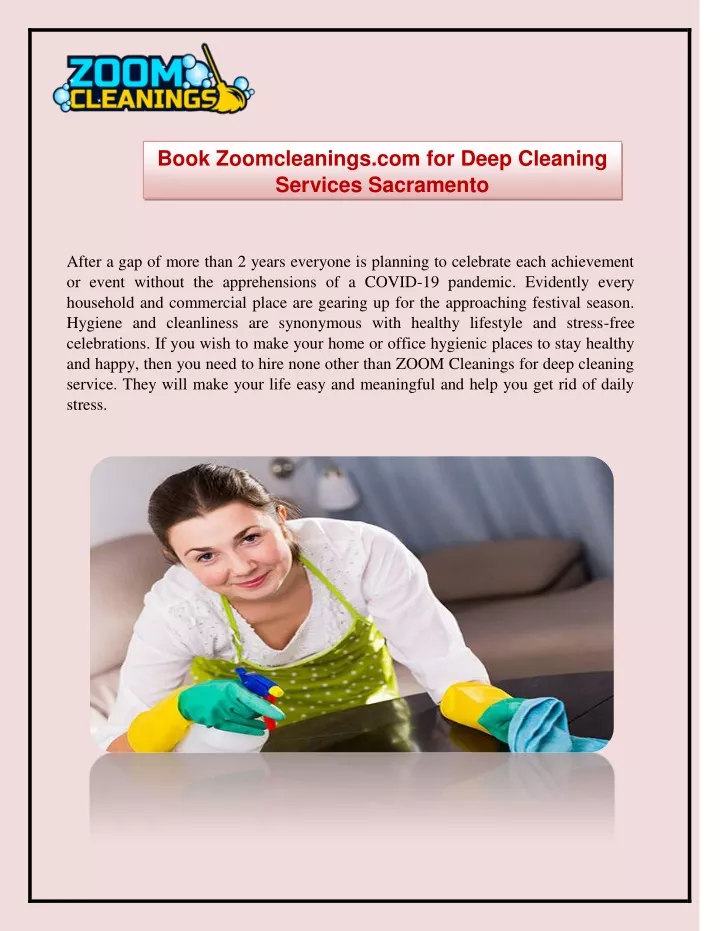 book zoomcleanings com for deep cleaning services