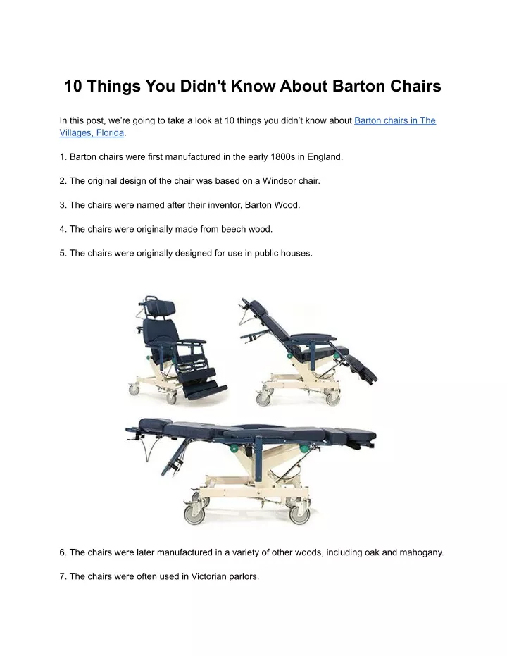 10 things you didn t know about barton chairs