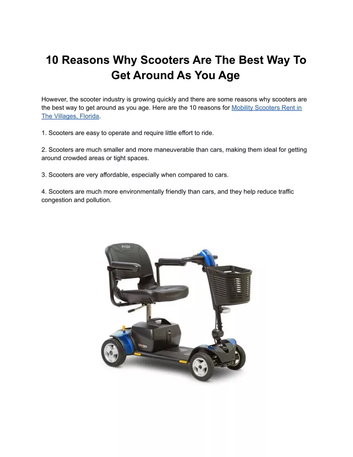 10 reasons why scooters are the best