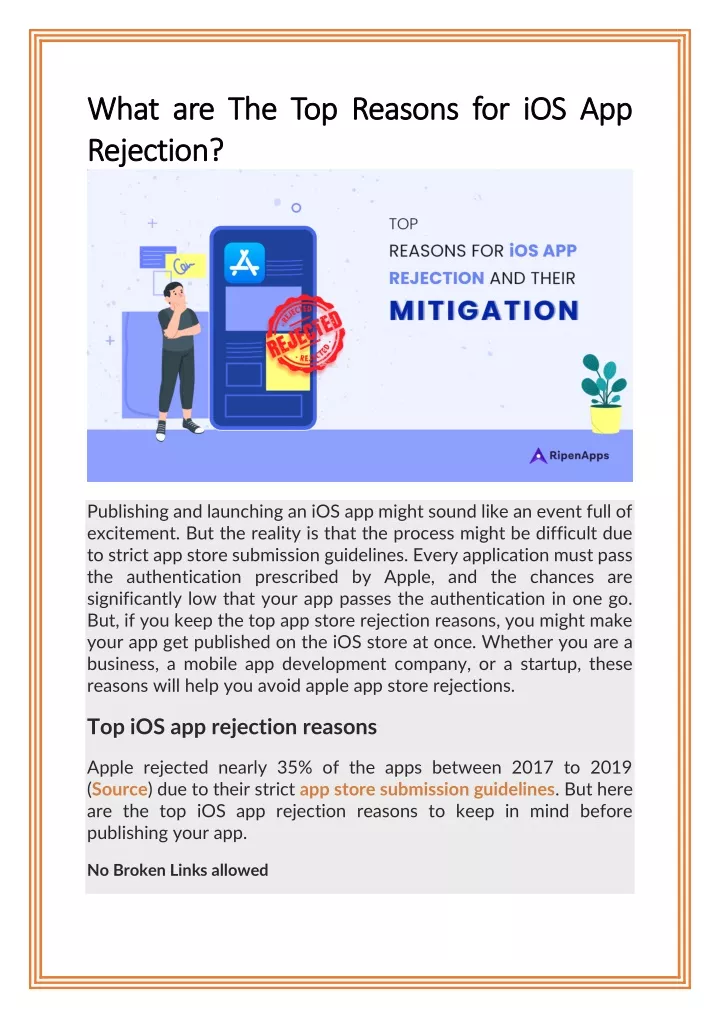 what are the top reasons for ios app what