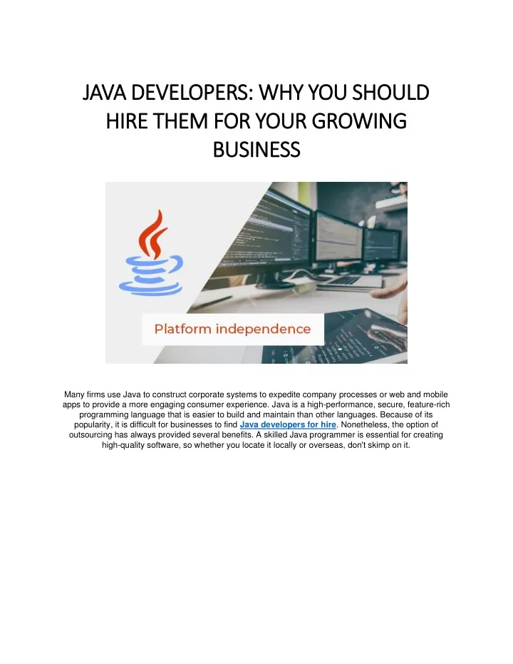 java developers why you should java developers