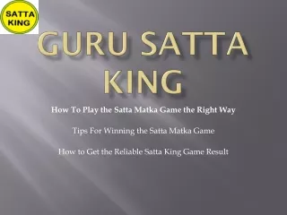 Guru satta king ppt