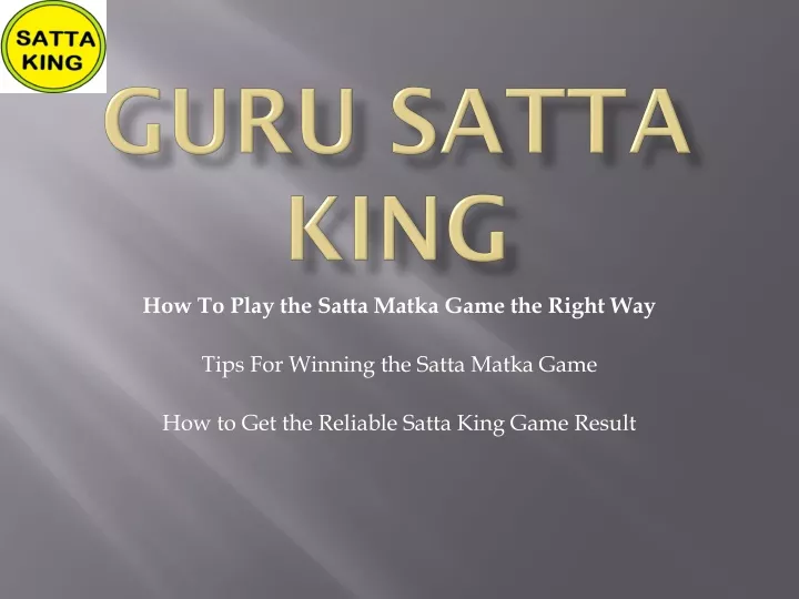 guru satta king