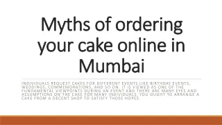 myths of ordering your cake online in mumbai