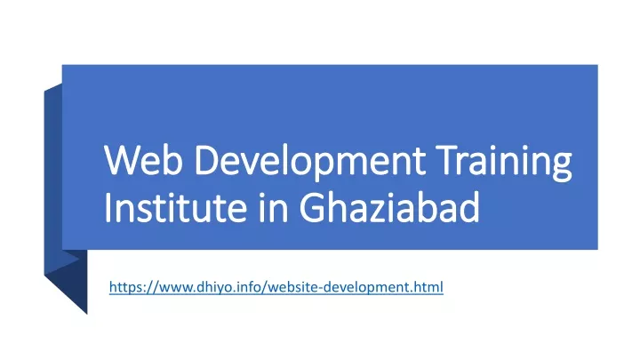 web development training institute in ghaziabad