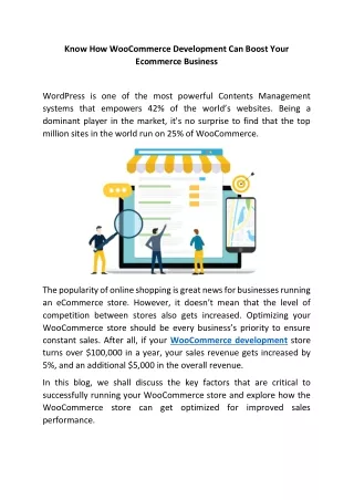 Know How WooCommerce Development Can Boost Your Ecommerce Business