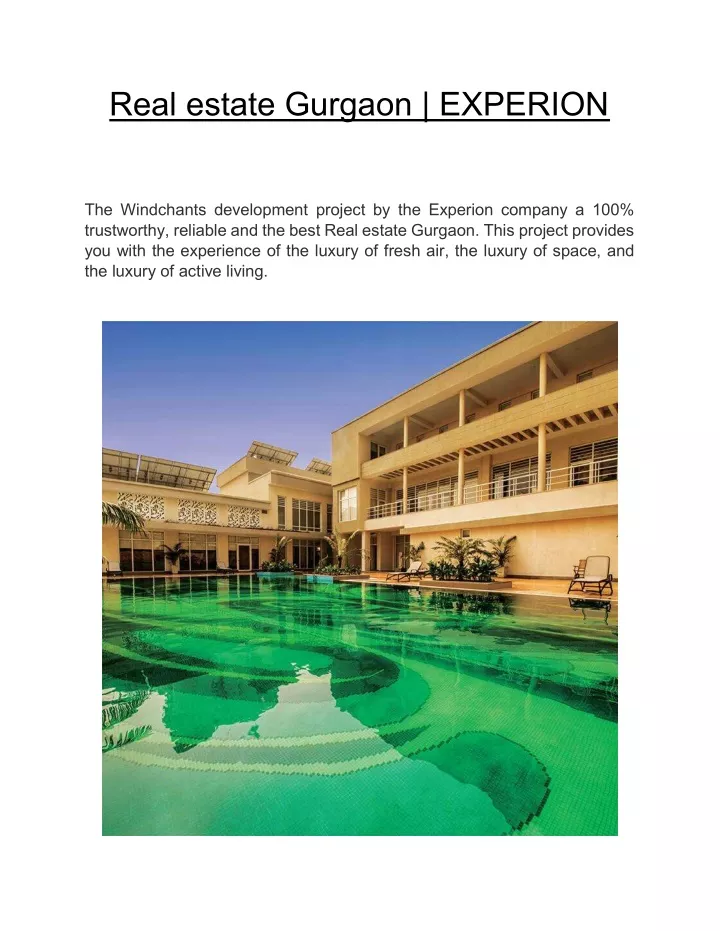 real estate gurgaon experion