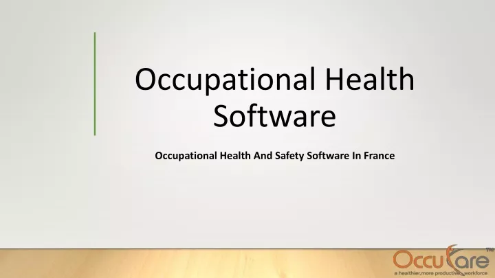 occupational health software