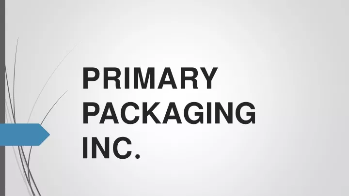 primary packaging inc