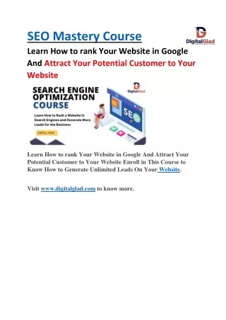 SEO Mastery course